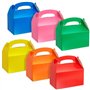 Lot 24 Petites Boîtes Cadeaux en Carton avec Poignée, Emballage Cadeau Boîtes pour Fêtes Anniversaire, 6 Couleurs Arc en Ciel, 1