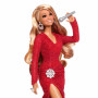 Barbie Poupée Mariah Carey en Robe De Soirée Rouge Brillante avec Accessoires Argentés, Socle Et Certificat D'Authenticité Inclu