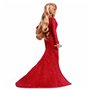 Barbie Poupée Mariah Carey en Robe De Soirée Rouge Brillante avec Accessoires Argentés, Socle Et Certificat D'Authenticité Inclu