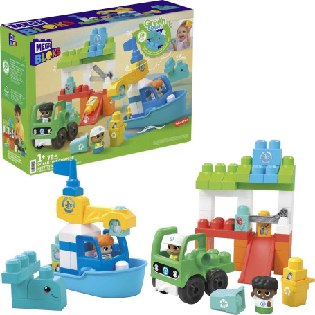 Mega Bloks Coffret Construction Fisher Price Ville Verte Nettoyage De L’Océan