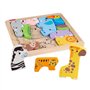 Fisher-Price - Puzzle Animaux en Bois - Tri de formes avec 13 pieces - Fisher-Price - JFG10