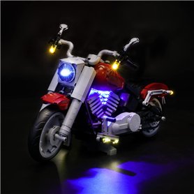 GEAMENT Jeu De Lumières Compatible avec Harley Davidson Fat Boy - Kit D'éclairage LED Compatible avec Lego Creator Expert 10269