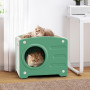 YITAHOME Maison pour Chat, Niche Chat Interieur, Lit Chat pour Plusieurs Chats, Cabane Chat en résine, Panier pour Chat Interieu
