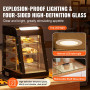 VEVOR Vitrine Chauffante Commerciale à 3 Niveaux, Présentoir à Chaud 1000 W, avec Lumière, Étagère Réglable et Affichage de la T