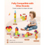 VEVOR Tuiles magnétiques, 32 PCS, Blocs de Construction magnétiques pour Enfants, Jouets de Construction éducatifs sensoriels ST