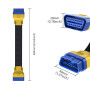 PLAYOCCAR OBD-II Câble d'extension 16 Broches Mâle à Femelle Adaptateur, Cordon d'extension OBD2 pour Outil de Diagnostic Automo
