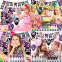 KJoet 44 pcs Mon-ste Décorations de Fête,Party Supplies Banner Ballon Anniversaire Topper de Gâteau Kids Party Decorations