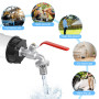 3/4" Robinet pour Cuve de 1000l Plastique Ibc, Adaptateur Raccord Cuve 1000 Litres, Bouchon Vanne Cuve 1000l avec Robinet