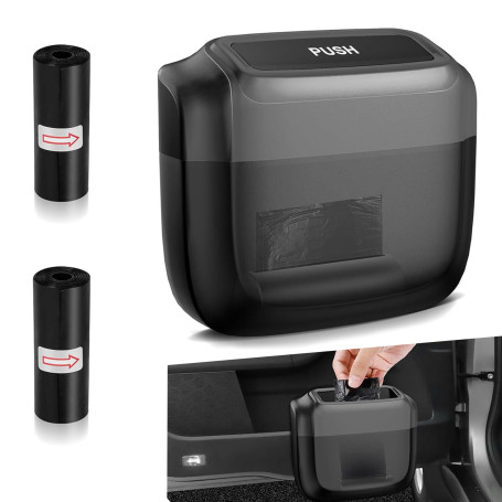 Poubelle Voiture Avec Couvercle Mini Poubelle Voiture Interieur Monté sur Voiture Accessoires de Voiture Adaptés au Nettoyage In