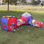 Tente Tunnel Enfant, Eocusun Pliant Tente Maison Aire de Jeux Pop-up Exterieur avec Tente Boule Pit et Panier + Sac de Rangement
