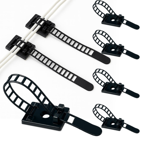 KAIYAYA 60Pcs Attaches Câbles Adhésives