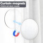 KAIYAYA 10 Pièces Aimant Puissant Poids Rideau Douche,Blanc Poids Rideau de Douche,Aimant Rond,Douche Convient pour la Fixation 