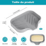 Porte-Savon en Silicone avec Trous de Drainage et Motifs Antidérapants - pour Salle de Bain