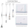 Nettoyeur d'aquarium avec double tube et filet de pêche, kit de changement d'eau d'aquarium de 2,6 m, avec contrôle du débit rég