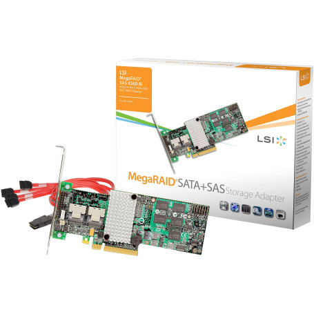 LSI MegaRAID SAS 9260-8i Carte SATA + SAS 6 Go/s à 8 Ports internes avec Interface hôte PCI-E 2.0 (Import Royaume Uni)