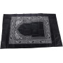 Namvo Tapis de prière Musulman, 60 * 100cm Tapis de prière de Voyage Islamique léger Portable avec Boussole pour prières Noir