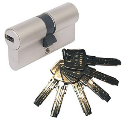Abus EC550 Cylindre de porte double entrée livré avec 6 clés 35/55 mm