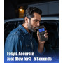 Vuxava Éthylotest Électronique Homologué avec Écran LCD & 20 Embouts – Alcotest Portable pour Maison & Voiture avec Sac Noir en