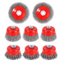 8 Pièces Brosse Métallique pour Perceuse Meuleuse D'angle