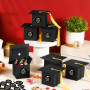 30pcs Boîte bonbon de Remise des Diplômes Forme de Chapeau Diplôme Graduation Boîtes à Dragées avec Autocollant Class of 2025