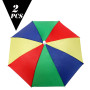 BOFUNX 2pcs Chapeau Parapluie de Tête Casquette Parasol Chapeau de Pêche Protection UV Anti-soleil pour Les Femmes et Homme Golf