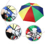 BOFUNX 2pcs Chapeau Parapluie de Tête Casquette Parasol Chapeau de Pêche Protection UV Anti-soleil pour Les Femmes et Homme Golf