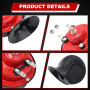 FreeTec Klaxon Universel 110 dB (A) 12 V 2 sons avec Support pour Voiture, Klaxon Escargot à Air