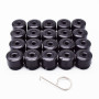XUKEY 20pcs Capuchon d'écrou de Roue Couvercle Boulon tête Couvre écrous 19mm Noir + Outil pour Transporter T5 T6 2003 2004 2005