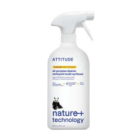 ATTITUDE Nettoyant Multi-Usage en Spray, Certifié EWG, Végan, 94% d’Ingrédients d’Origine Végétale, Sans Traces, Pour Cuisine, S ATTITUDE Nettoyant Multi-Usage en Spray