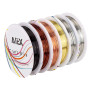 AIEX 6 Rouleaux 26 Calibre Fil de fer Cable Metallique Bijoux en Cuivre pour L'artisanat