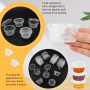 SLTAXAR 50 PCS Petit Gobelet Plastique Réutilisable avec Couvercle 100ml, Petit Récipient Sauce, Pot à Sauce en Plastique avec C