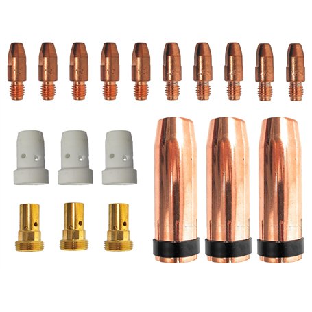 ELCAN Pack de 19 consommables pour torche 501D. 5 pointes contact M8x30x10mm 1.0mm