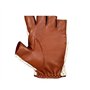 BUSINESS SQUARE BS Gants Mitaines de Conduite en Cuir Vachette et Crochet en Coton pour Homme Style Rétro Gants de Luxe sans Doi