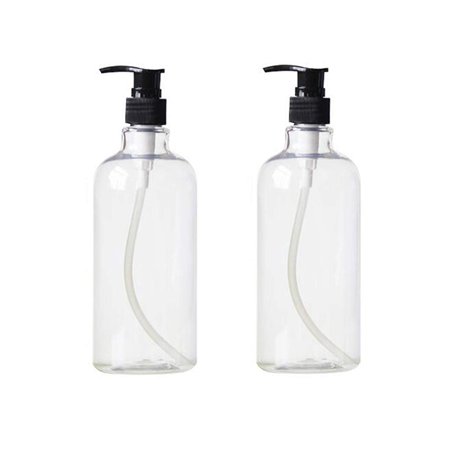 erioctry 2 PCS 500ml 17oz Rechargeable bouteille en plastique vide bouteilles flacons récipients avec le distributeur de pompe d