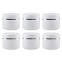 6 Pcs 8 oz (250ml) Bocaux cosmétiques en plastique blanc avec doublures intérieures et couvercles de dôme Contenants cosmétiques