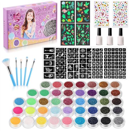 Set de tatouages pailletés