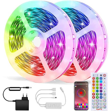 WEILY 10M Ruban LED Bleutooth