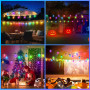 Guirlande Lumineuse Exterieure Jardin Noël - 21M RGB Changement Couleur LED Ampoules Ip65 Imperméable Guinguette Chaîne Lumiere 