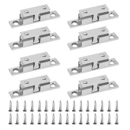 Lot de 8 loqueteaux à billes réglables à double boule pour meubles