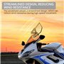 Justech Pare-Brise de Moto Clip Réglable sur Déflecteur de Vent de Spoiler d'Extension de Pare-Brise pour Moto-Fumée