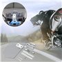 Justech Pare-Brise de Moto Clip Réglable sur Déflecteur de Vent de Spoiler d'Extension de Pare-Brise pour Moto-Fumée