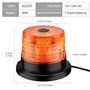 40W Gyrophare LED Orange, Justech 40 LEDs Gyrophare Magnétique E-Mark IP67 Étanche pour 12V/24V VéhiculePhare d'Avertissement Cl