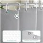 Rideau Douche,Rideaux de Douche en Tissu Textile Polyester résistant,à la moisissure imperméable Lavable Rideau de Salle de Bain