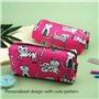 LParkin Trousse de Toilette pour Chat Rose avec Trousse de Toilette pour Adolescents - Cadeau pour Les Amoureux de Chat