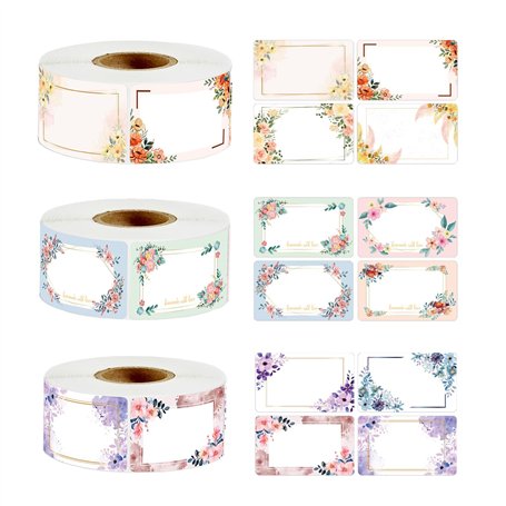 SHUOHONG 750 Pièces Fleur Etiquettes Autocollantes