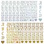 Guyode 12 Pièces Lettres Autocollantes