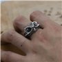 Guyode 5 Pièces Bague Homme, Bijoux Homme, Ajustable Argent Reglable Ouverte Vintage Hip Hop Idee Cadeau Original pour Petit Ami