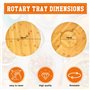 Plateau Tournant en Bambou Assiette de Service Tournante 360° Plateau Tournant en