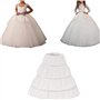 YYKSYDPT Crinolina Jupon pour fille avec 3 cercles Jupes Accessoires Cordon de serrage Doublure à la taille réglable Blanc 55 cm