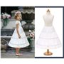 YYKSYDPT Crinolina Jupon pour fille avec 3 cercles Jupes Accessoires Cordon de serrage Doublure à la taille réglable Blanc 55 cm